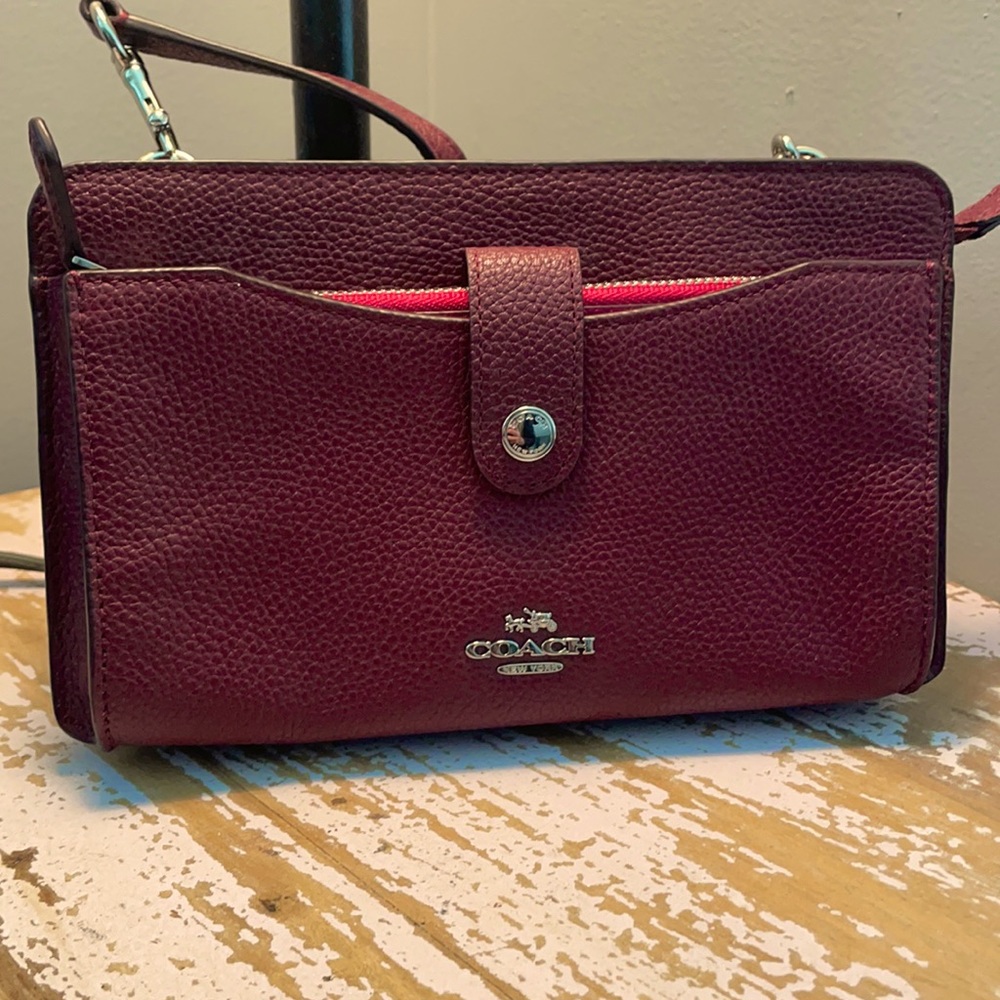 Coach crossbody purse with insert. Never used
